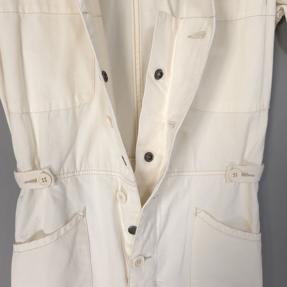 PISTOLA Women's Jumpsuit SMALL Ivory Short Sleeve Button Front P1950SOL-ATW - Picture 12 of 16